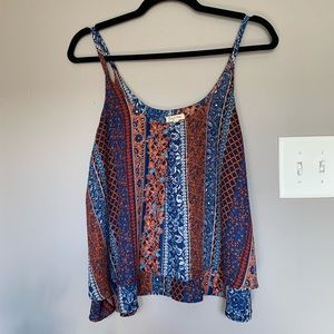 Lily White Flowy Tank Top - Size Medium